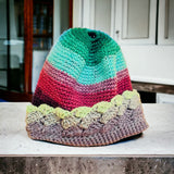 Purple handmade crochet hat