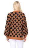 Polka Dot Jacquard Sweater Shrug Cardigan