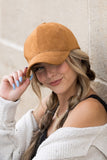 Suede Boyfriend Ball Cap Hat