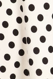 Polka dot print, knee length skirt