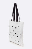 Dotted Print Cotton Canvas Eco Tote