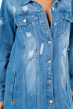 WOMEN LONG DENIM JACKET