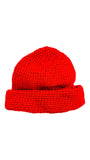 Red handmade crochet hat