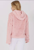 Pink Faux Fur Full Zipper Jacket