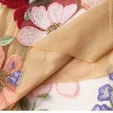 Six Dimensions Embroidery Floral Mini Dress