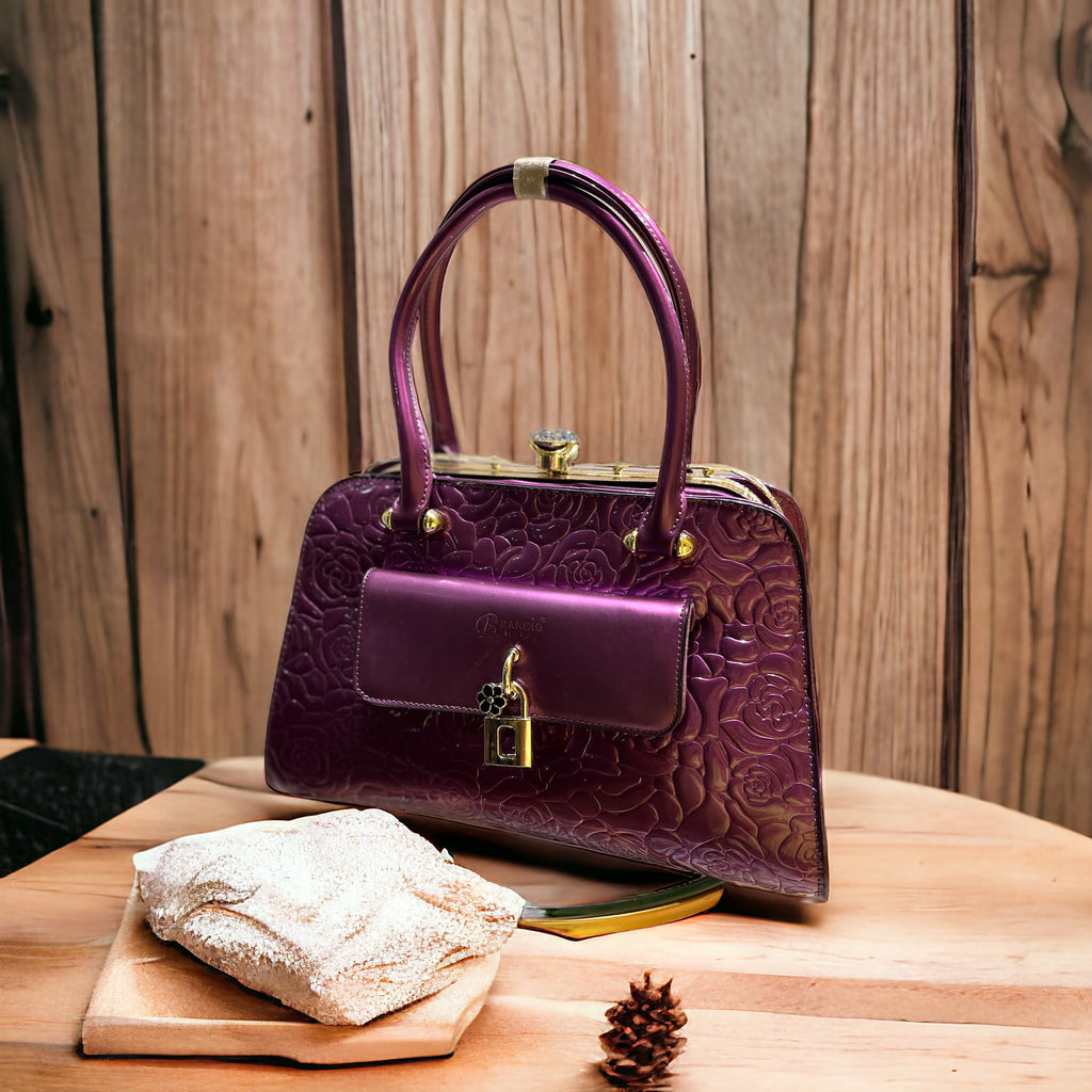 Purple Vegan Leather Bag